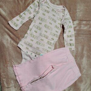 Girls 12mo Shirt and Pant Set